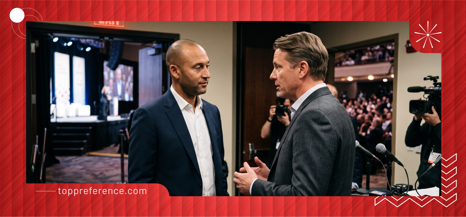 Derek Jeter And Hans Vestberg