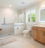 Natural oak bathroom vanity