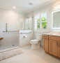 Natural oak bathroom vanity