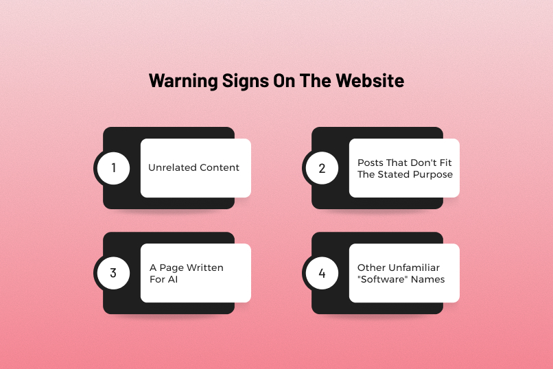Warning Signs On The Website